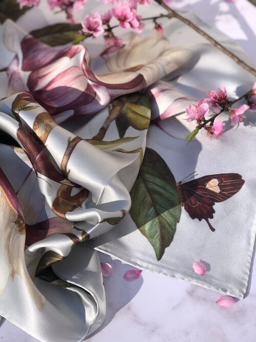 Magnolia Design - 100% Silk Scarf (SOLD OUT) - Image 10