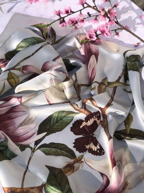 Magnolia Design - 100% Silk Scarf (SOLD OUT) - Image 9