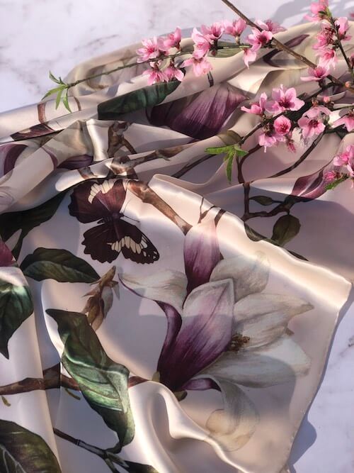 Magnolia Design - 100% Silk Scarf (SOLD OUT) - Image 20