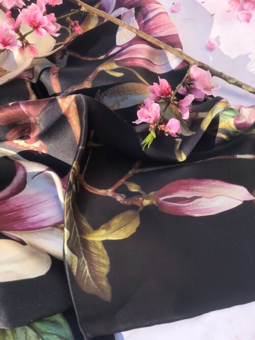 Magnolia Design - 100% Silk Scarf (SOLD OUT) - Image 4