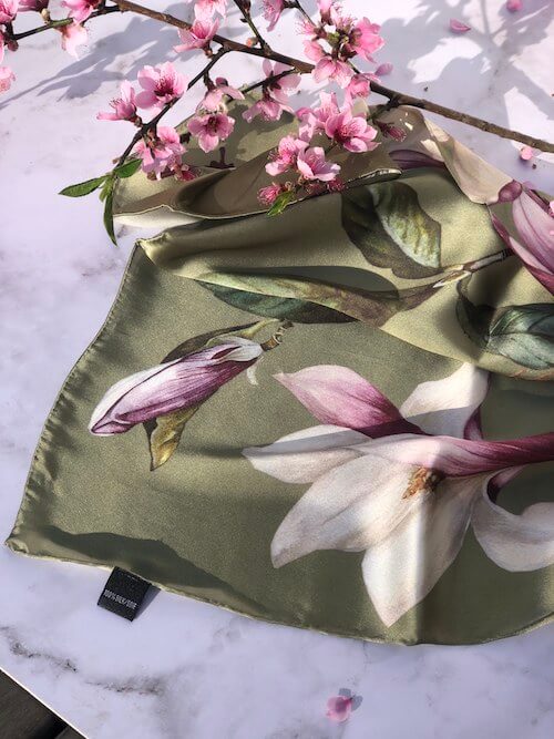 Magnolia Design - 100% Silk Scarf (SOLD OUT) - Image 16