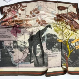 Nyasaland Giraffe Silk Scarf